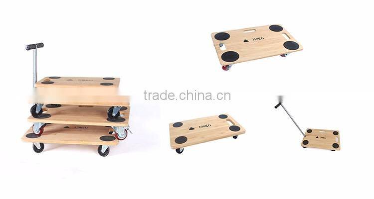 200kg loading capacity bamboo home trolley