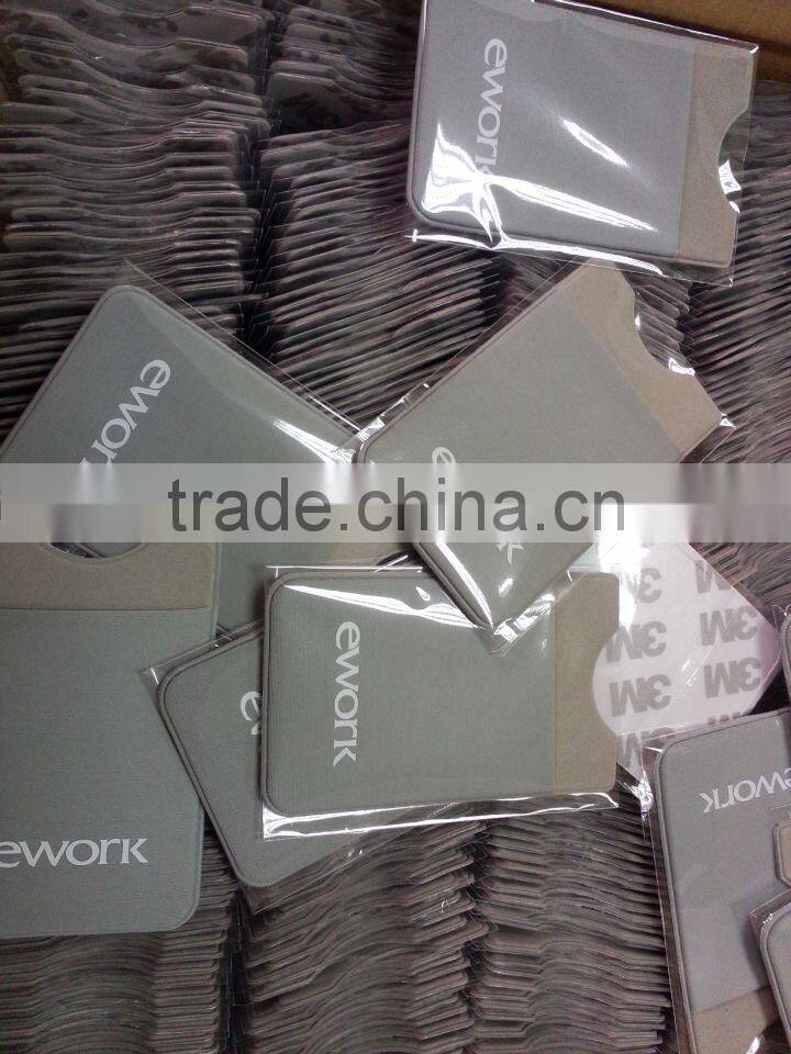 Top quality spandex 3m sticker smart wallet mobile card holder