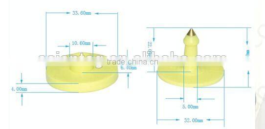 Smart TPU plastic ear tags for cattle RFID Ear tag