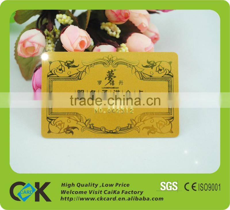 Custom overlay hologram plastic card from golden supplier