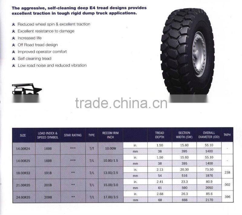 24.00R35 E4 Radial otr tyre