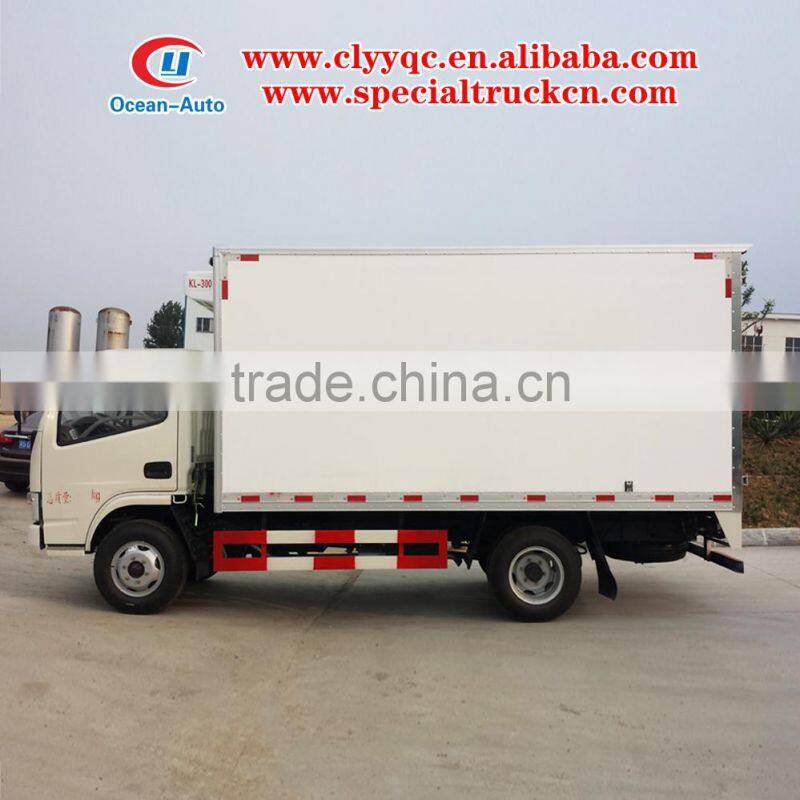 3 TON Dongfeng DFAC 4x2 food refrigerator van truck for sale