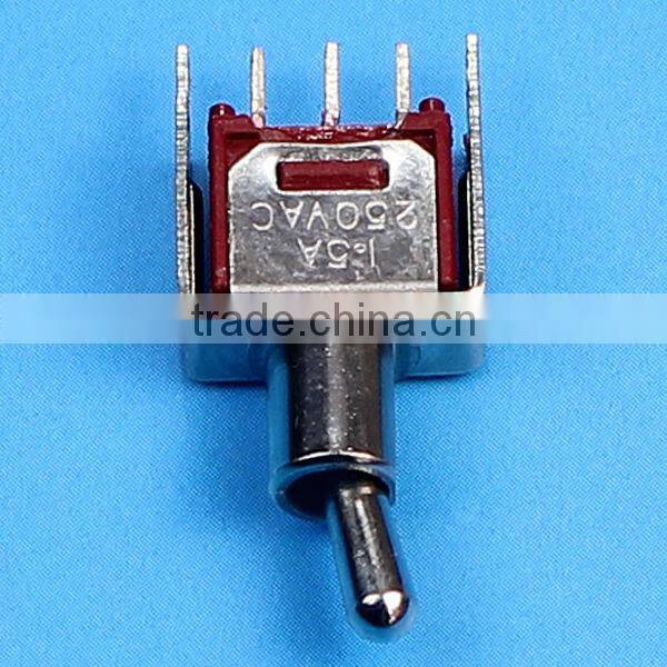 SMTS-102-2C2T mini type ON-ON mini toggle switch with frame
