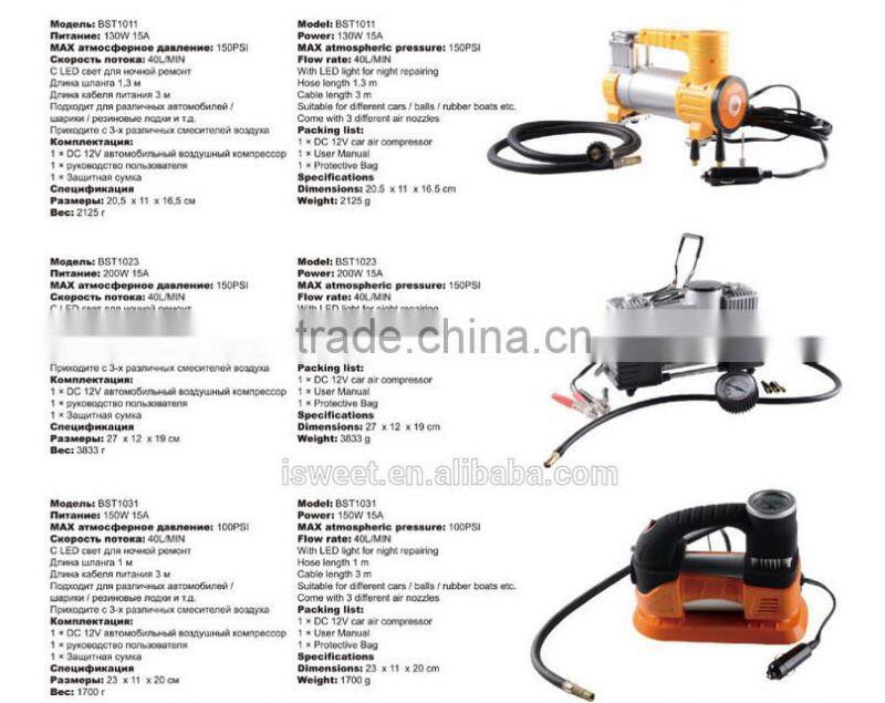 H90135 New High Pressure 250 PSI Air Compressor For Car Tyre 12 VOLT-CAR PUMP