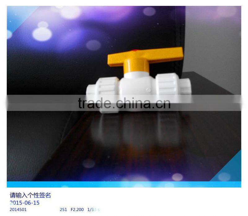 Low price hot selling plastic ppr double union ball valve