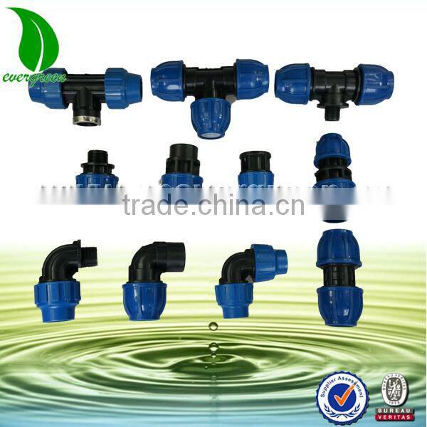 16mm-110mm pp compression fitting equal tee