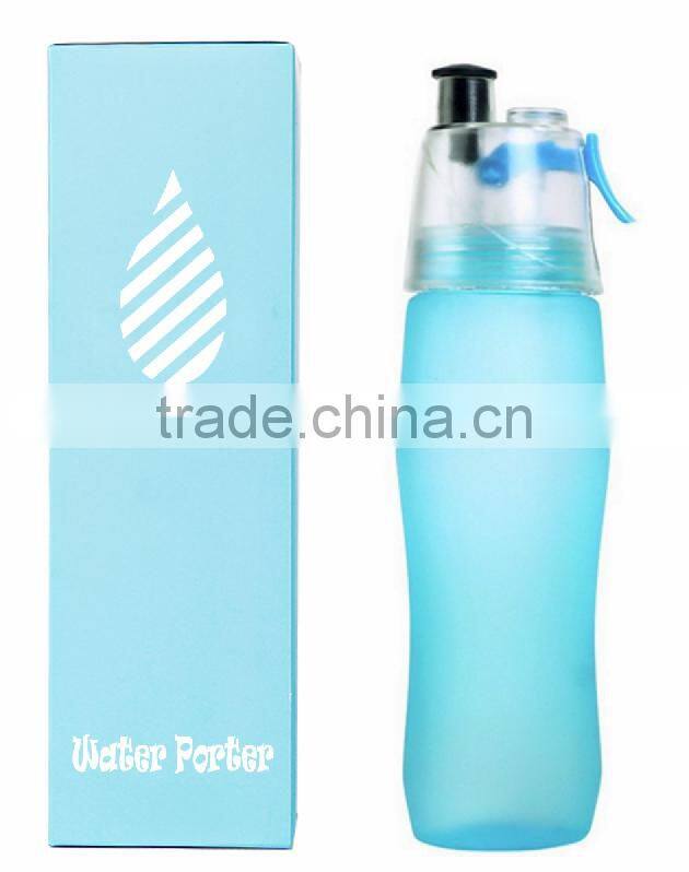 700ml Cycling Running Water Drinking Bottle Climbing Misting Spray Healthy Sports Cup with pull-top spout