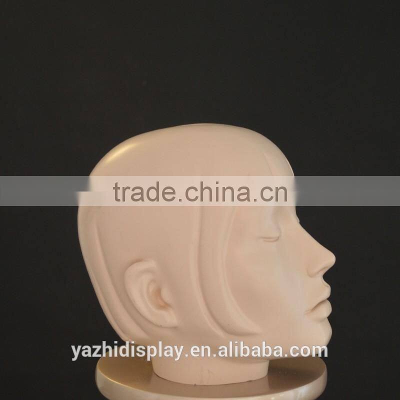 New design realistic female mannequin head for hat display
