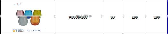 Wholesale mini colorful oval blown glass tealight candle holders