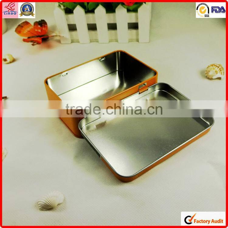 wholesale packing printing rectangle mini gift tin boxes for cookie