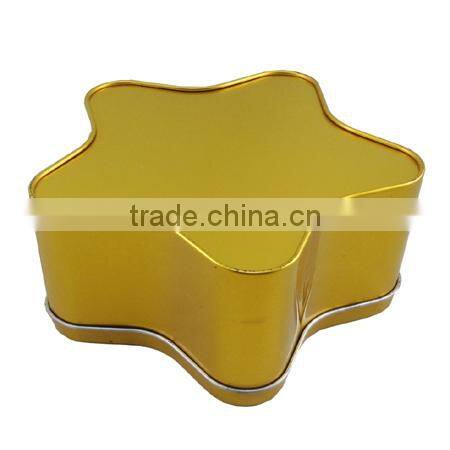 4 color printing factory star shaped gift tin boxes