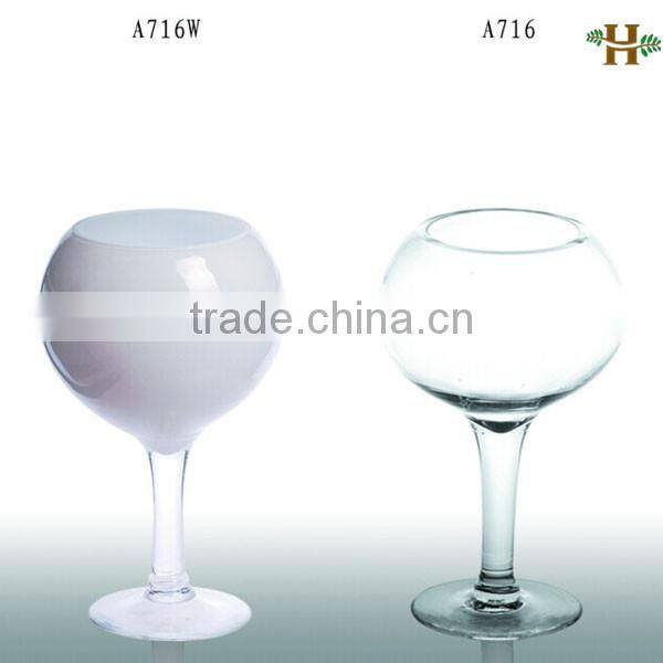 cheap glass vase,high quality glass vase,Oblique Opening glass vase