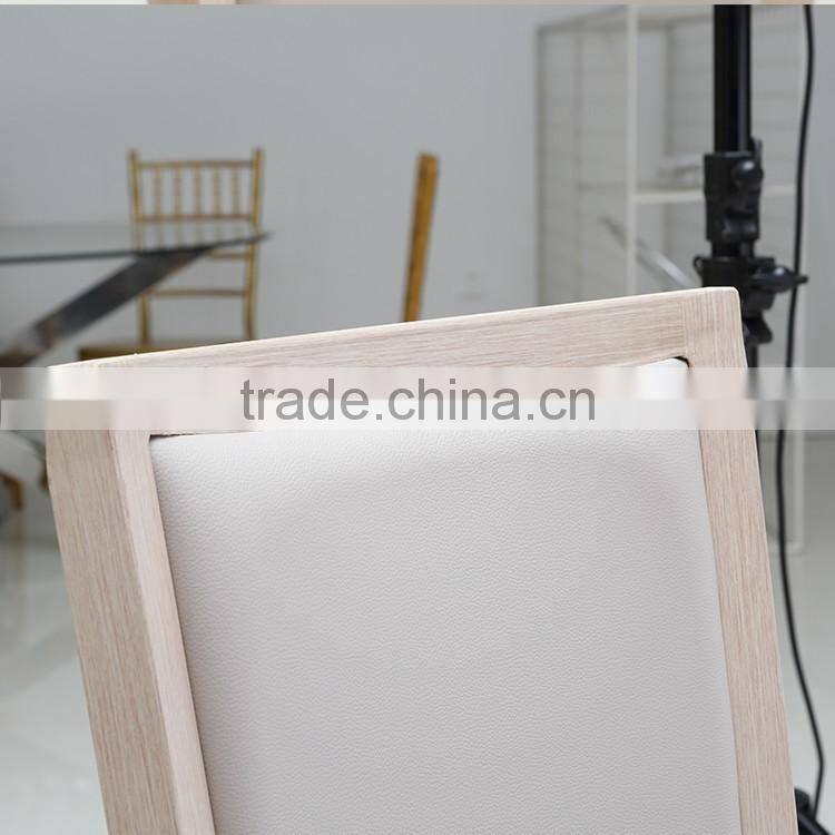 White leather cheap waiting room chair with comfotable back