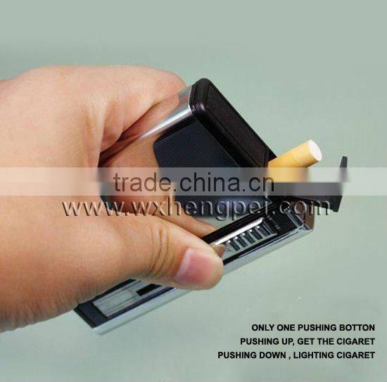 Cigarette Cases smoking box with lighter tobacco box lighter fashion metal cigarette case