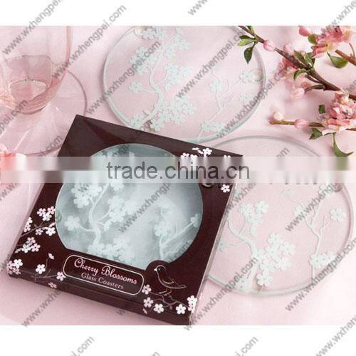 Wedding high grade glass mat (-1 on loaded circular transparent cherry)