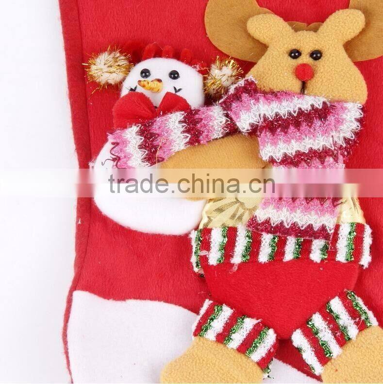 Stocking Gift Bags Christmas Hanging Decorative Ornaments, Santa Claus Cand Bags For Decoration