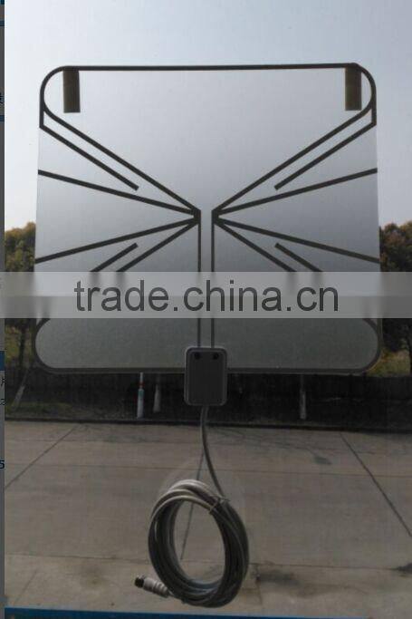 2015 hot seller high gain dvb-t2 antenna, set top box antenna ,indoor tv antenna transparent 35miles range sattlite antenna