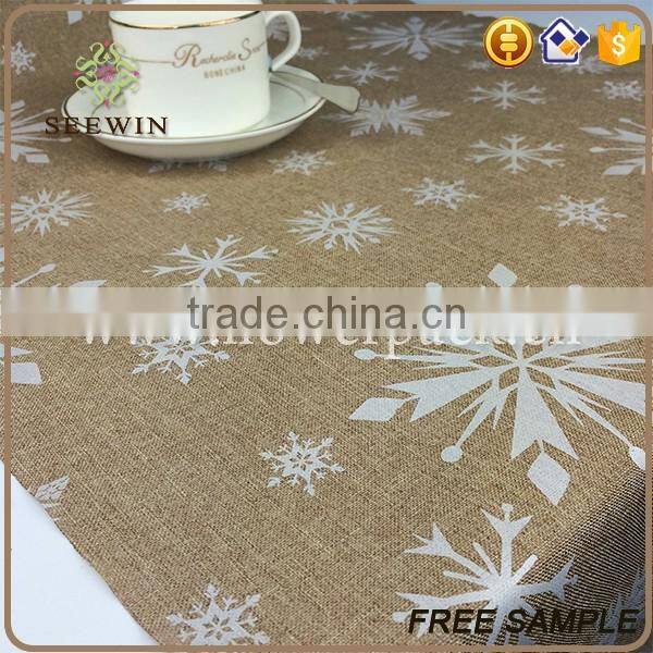 Home Textile decorative printed artificial snowflake table runner