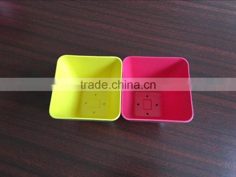 Anhui wholesale bamboo fiber square flower pot