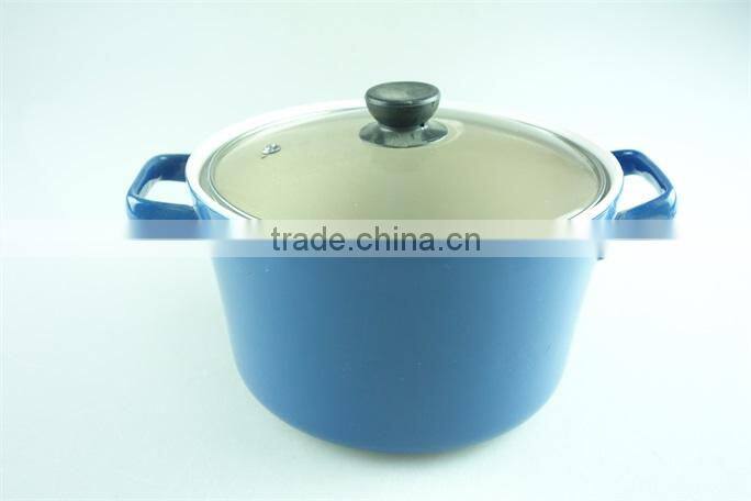 fashion new design porcelain tureen, blue ceramic tureen with glass lid,double ear tureens