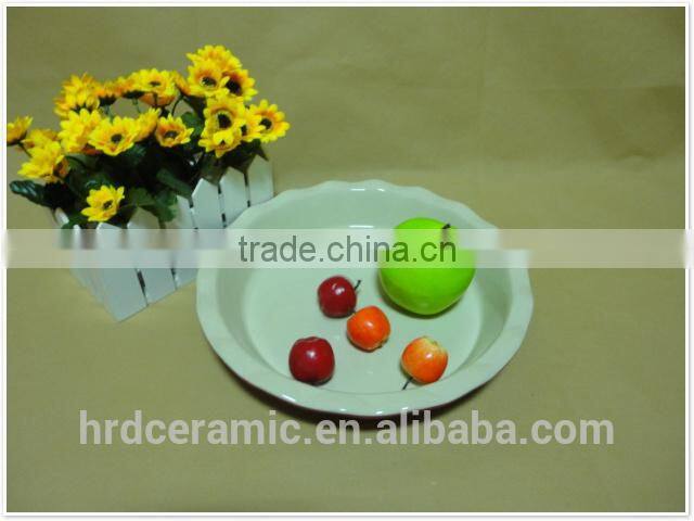 2014 wholesale daily use porcelain ceramic bakeware Fruit plate