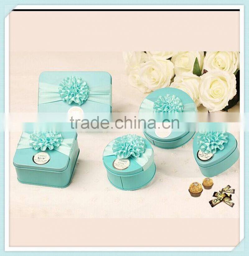 New Small Storage Jars Rectangular Iron Tin Gift Jewelry Holder Storage Box 1Pcs