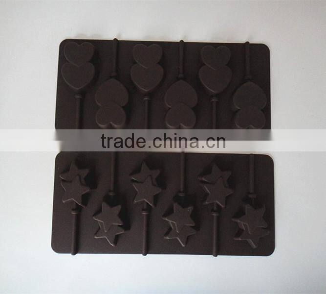 heart shaped 6 cups silicone ice cube tray chocolate mold