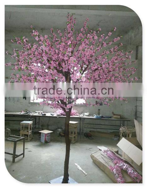 8ft pink silk flower tree fake blossom in wholesale price for indoor decoration