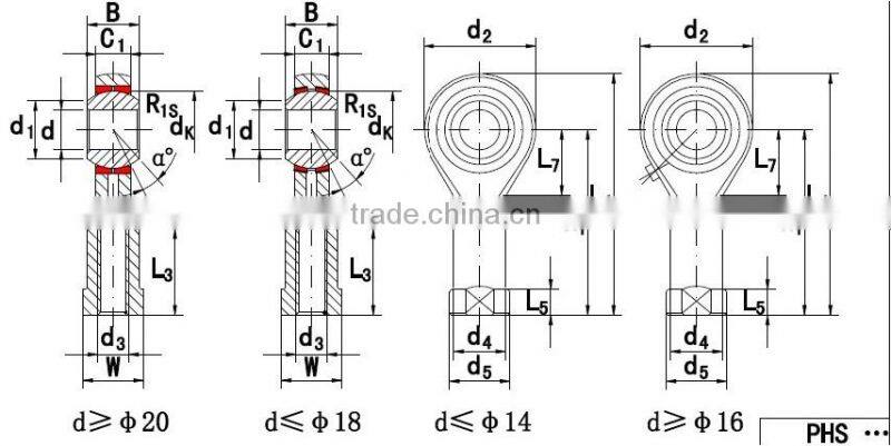 spherical plain bearing PHS5/Rod end