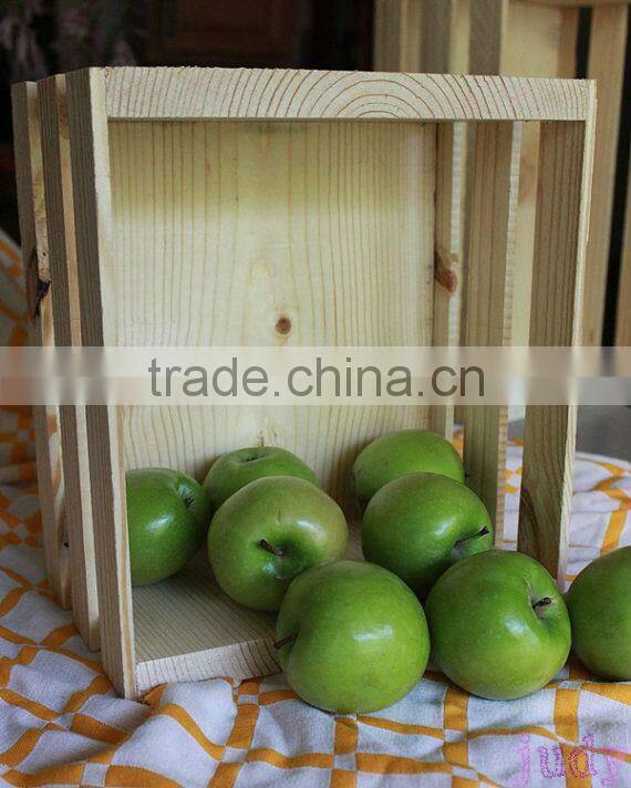 solid pine wood cheap wooden fruit crates for sale