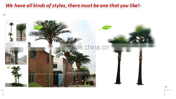 Man-made Outdoor Decorative Palm Trees Artificial for Landscaping APM035 GNW