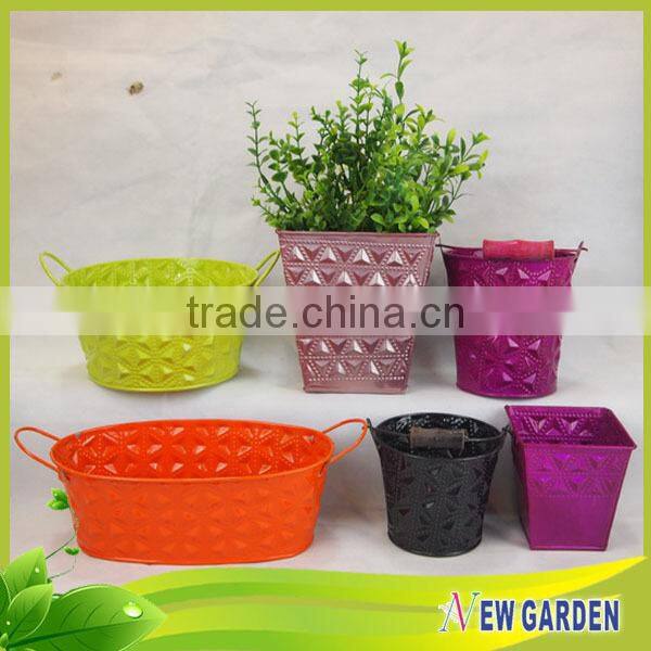 Natural fancy handmade Home decor colored planter bulk flower pots