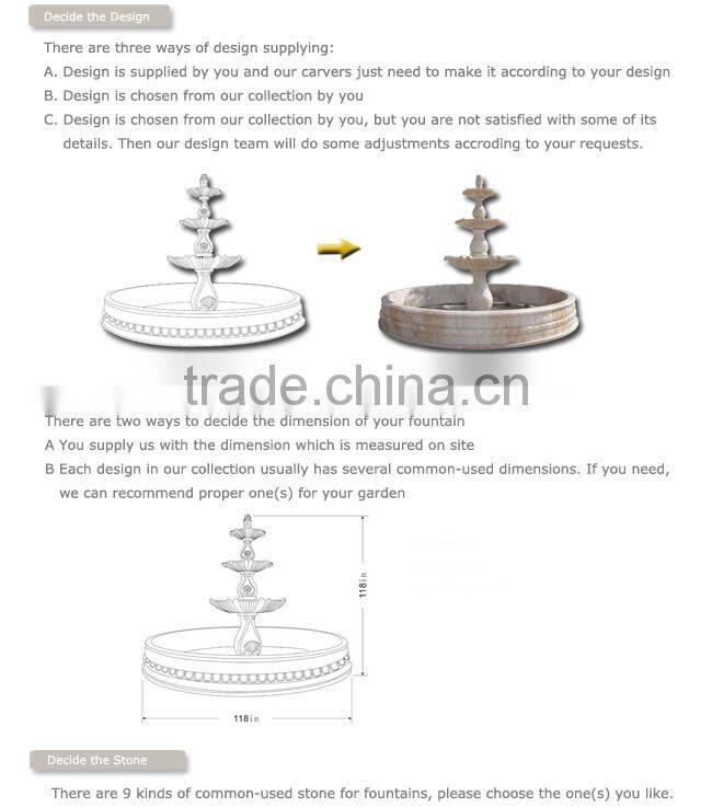 Garden decoration dancing marble water fountain