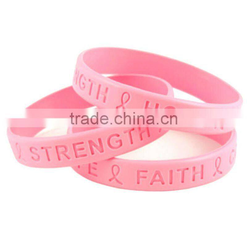 Custom Black One Inch Wide Silicone Bracelet