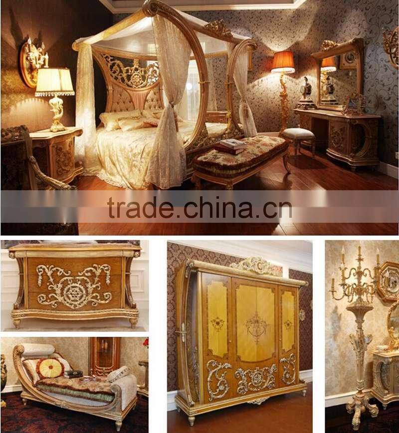 Bisini Office Furniture Executive Desk Set,Antique Hand Carved Office Desk Furniture, Office Desk,Chair and Bookcase,(BF08-0260)