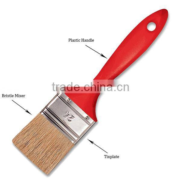 Red Plastic Handle White Mixer Bristle Mighty Brush Paint Brush