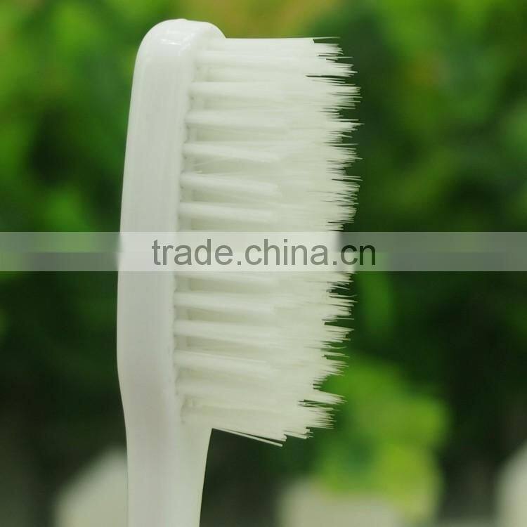 Dupont nylon rounded bristle Long rubber handle adult toothbrush
