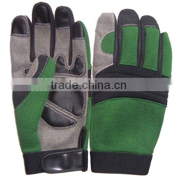 Reflective Leather Safety Police Gloves ZMR665