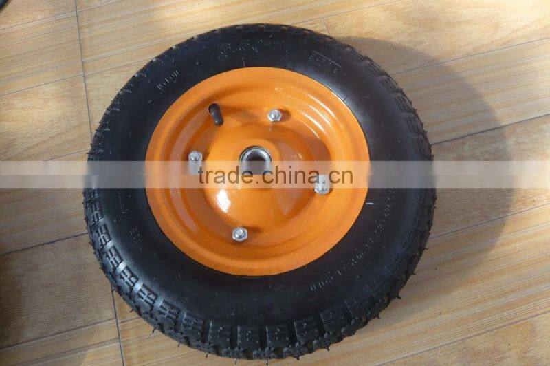 flat free wheel PU foam wheel/solid wheel 3.50-7