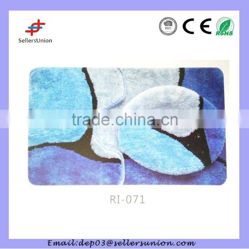 3pcs bathroom mat anti-slip with toliet seat cover