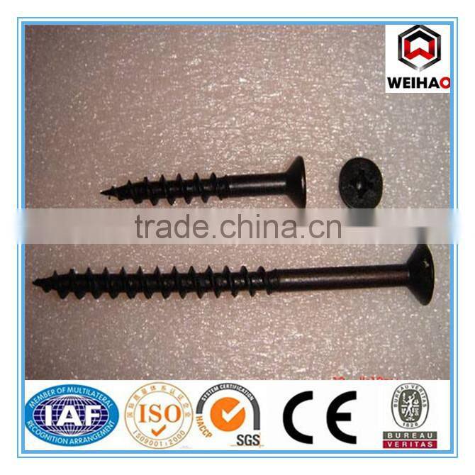 Cross flat head black phosphate self drilling drywall concrete screw