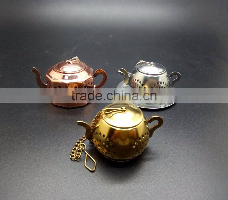 Food grade durable stainless steel High Quality Low Price teapot tea infuser with plate