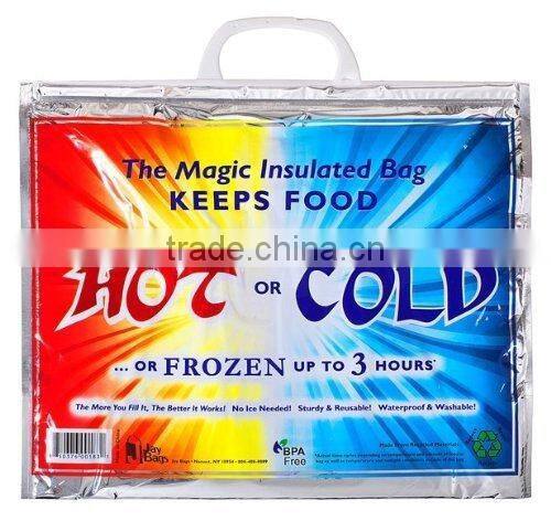 Custom Plastic Insulated Aluminum Cooler Bag Insulated Thermal Bag Insulated Foil Grocery Bag