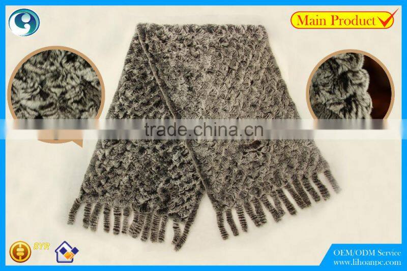 High Quality Knitted Rex-Rabbit Scarf
