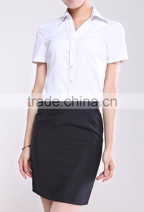 2017 OEM office lady short sleeve shirt