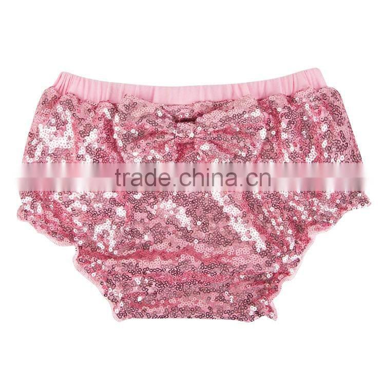 2016 manfactory boutique baby sequin bloomer with bow