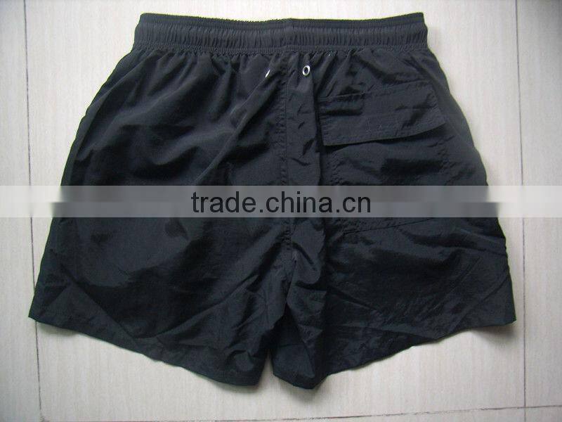 men's black nylon swimming shorts boardshort surf shorts beach shorts
