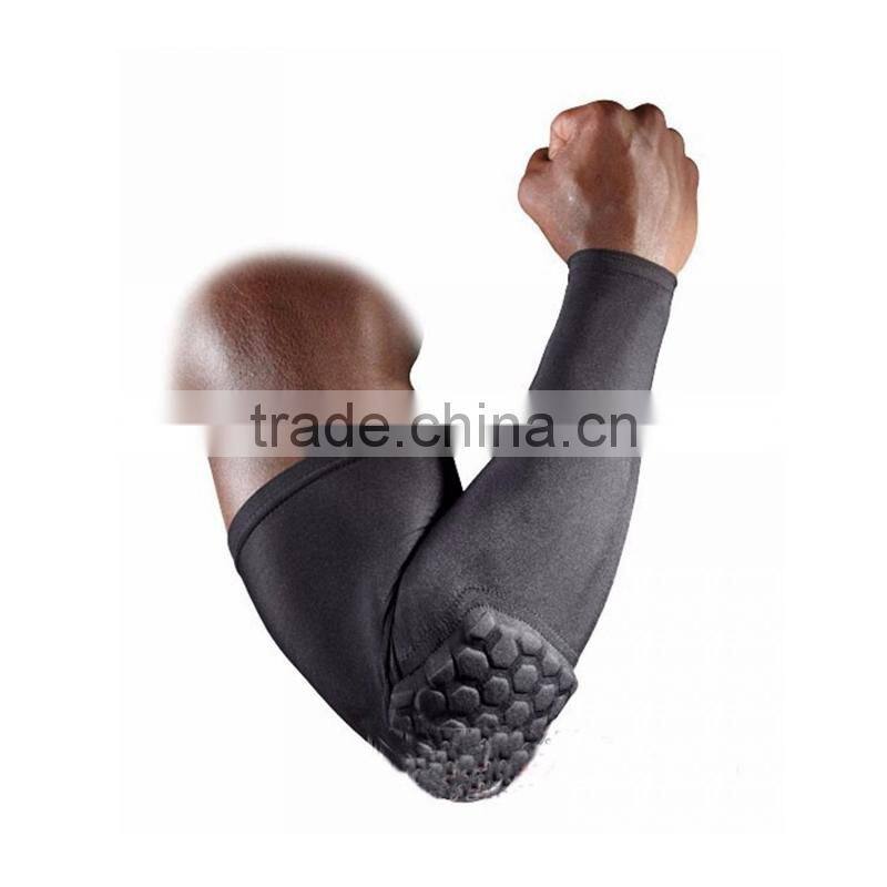 Men crashproof honeyproof honeycomb pad arm sleeves elbow support protector armguards