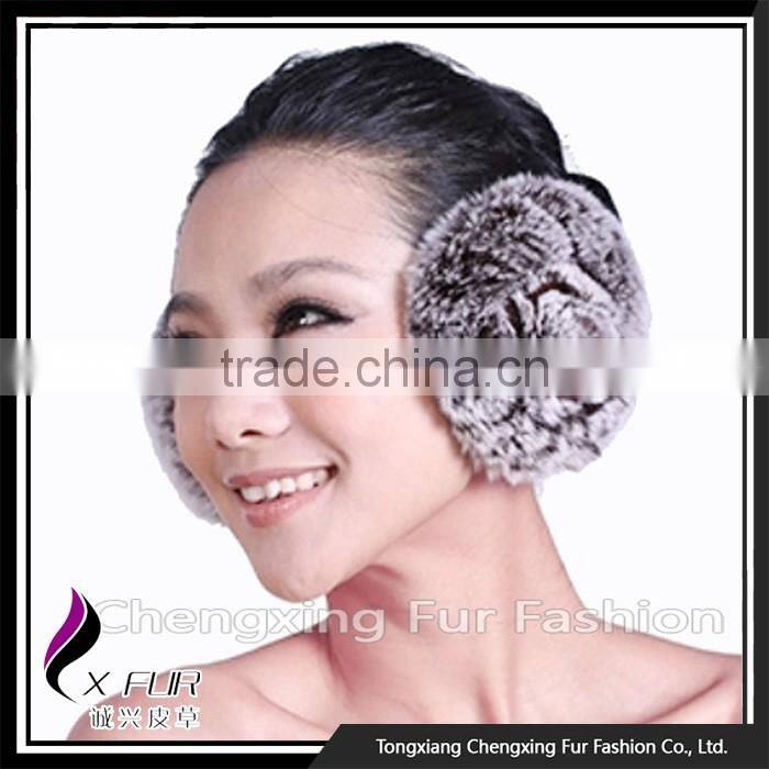CX-EM-03G New Products Wholesale Cheap Rex Rabbit Fur Fashion Ear Muff