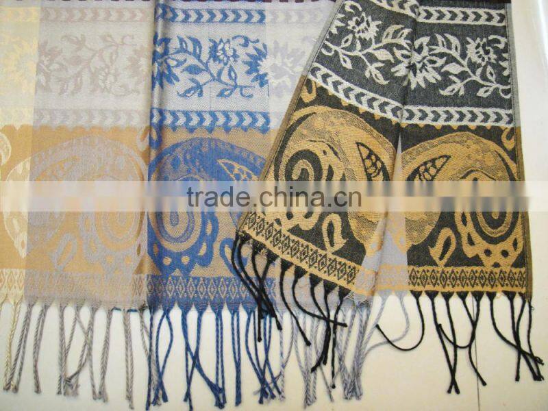 2017Fashion classic top sold China wholesale jacquard paisley flroal geometric rayon scarf